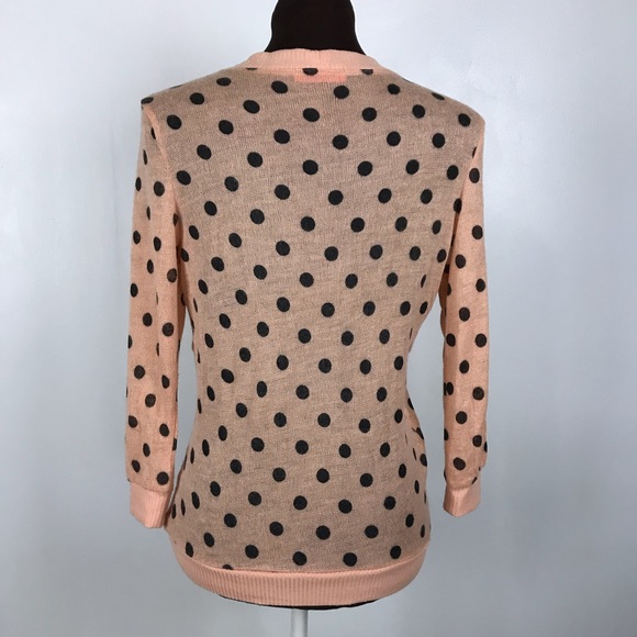 Spoiled Polkadots Cardigan Size S Black/Peach 144 - Picture 3 of 8